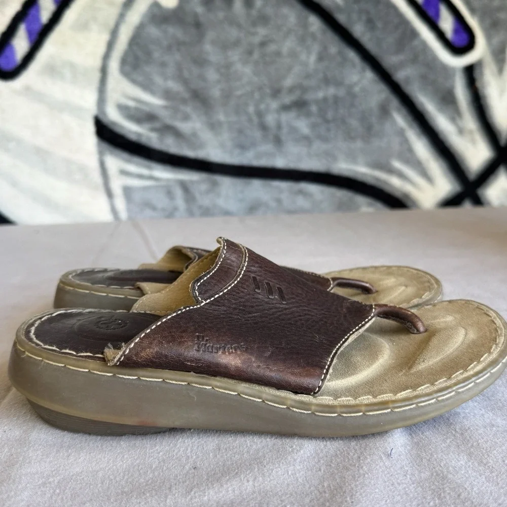 Size 37/M5/W6 - Vintage Dr. Martens 8803 Leather Sandals Thong Flip Flops Chunky